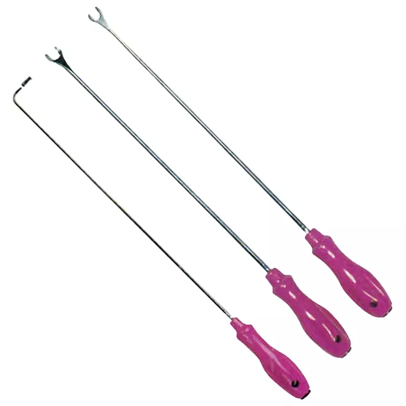 Ktc Long Straight Clip Clamp Tool Set 10 mm & 13 mm Clip Sizes, ATP03C (Pack of 3)