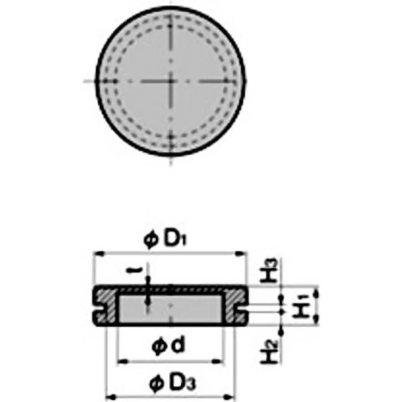 TAKIGEN Grommet with Flame Retardant Film, C-30-SG-70B-EP-UL