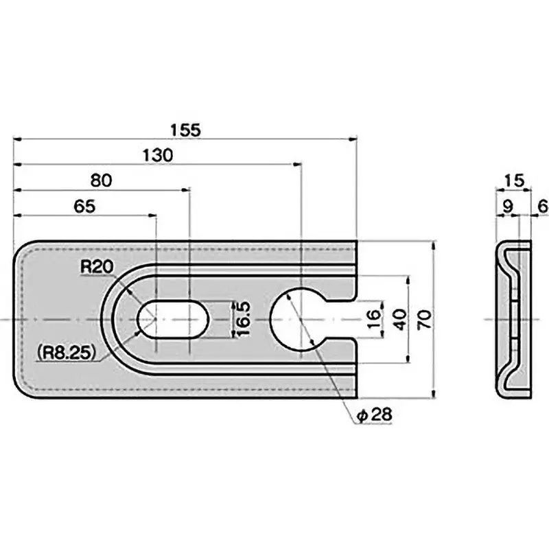 TAKIGEN Adjuster Holding Bracket Zinc Plating Chromate Treatment 311 g, KC-282-E-1