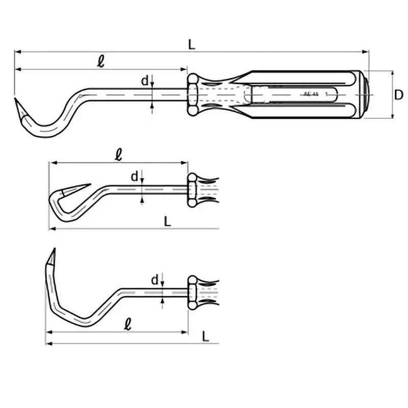 Ktc Hose Placker Set, AE45T (Pack of 3)