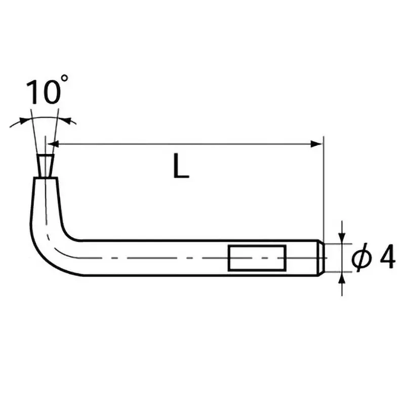 Ktc Snap Ring Pliers Tip Set Curved Type 1.5x10 Tips, SPC0210
