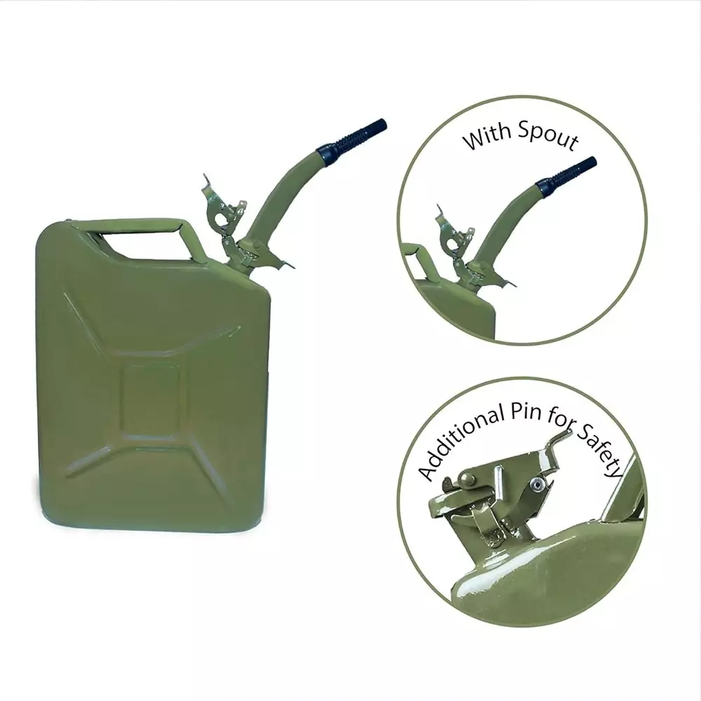 B K JAGAN & CO Steel Jerry Can Military Green 20 L