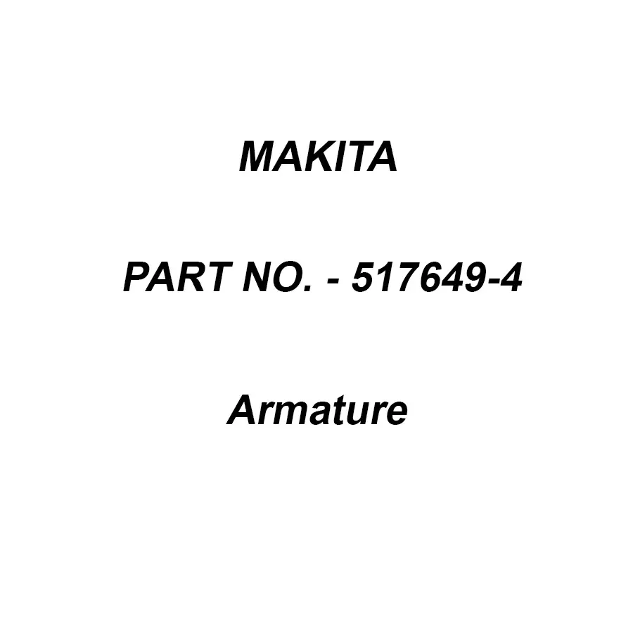 Makita 240 V Armature for GA5034, Part No 517649-4