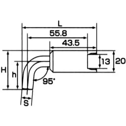 Ktc Short Hexagon Head Brake Tool 4 mm, GX13-H04S