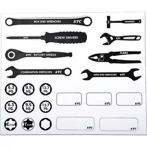 Ktc Magnetic Tool Identification Sheet Red, EHMG-1