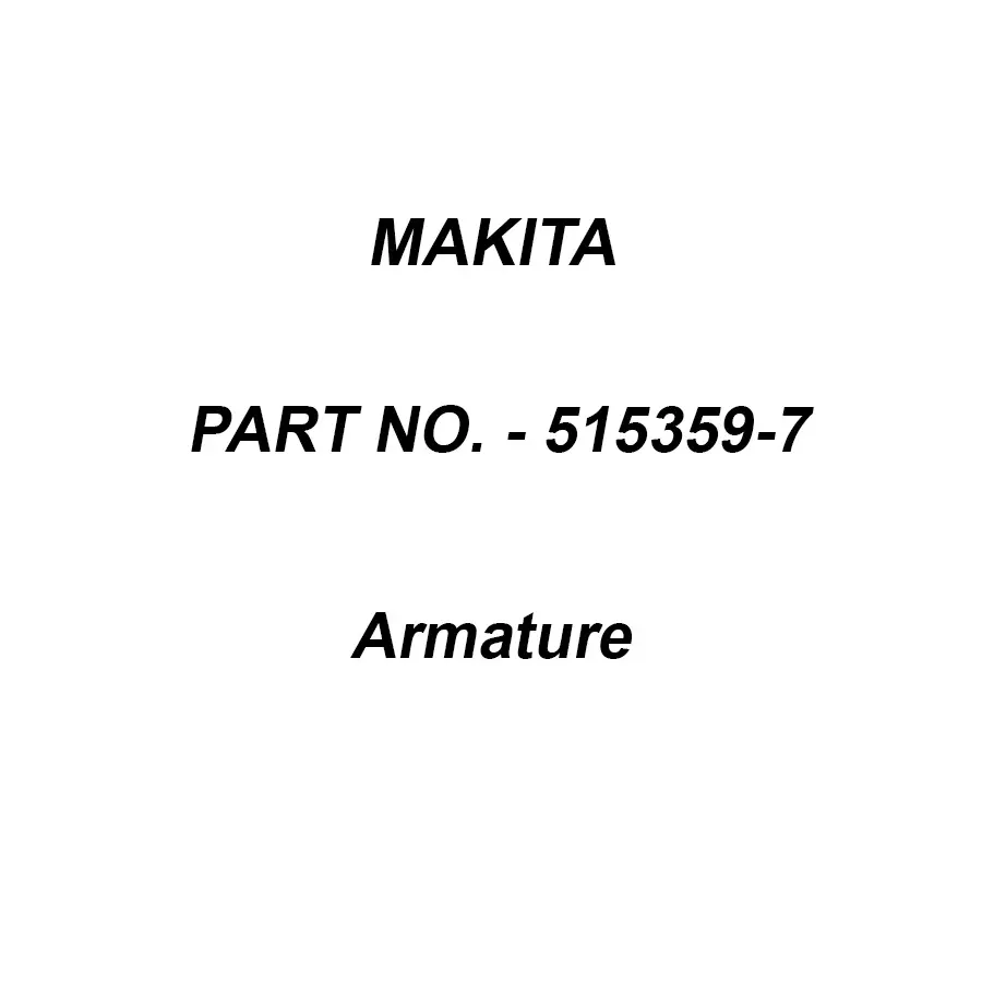 Makita 240 V Armature for HR2610, Part No 515359-7