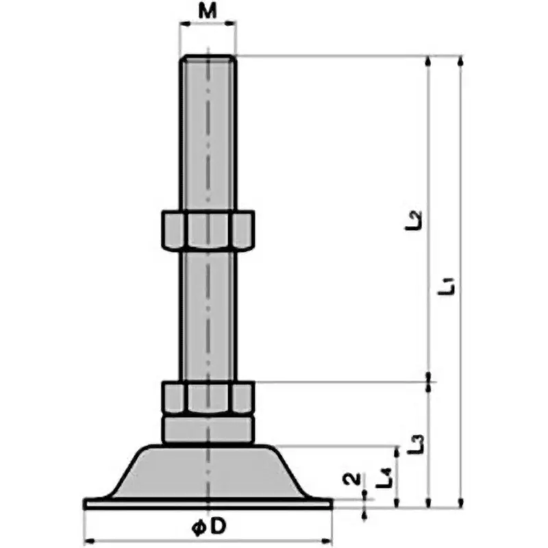 TAKIGEN Level Adjuster M12x1.75 mm 185 g, KC-1275-A-4