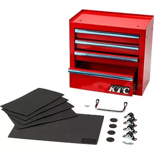 Ktc Mini Cabinet 4-Drawer Red 320 mm Width, SKX0514