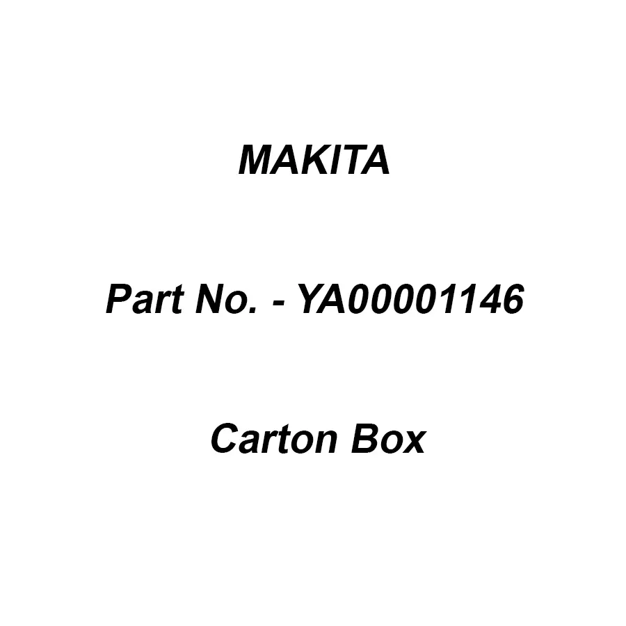 Makita Carton Box ELM3720, Part No YA00001146