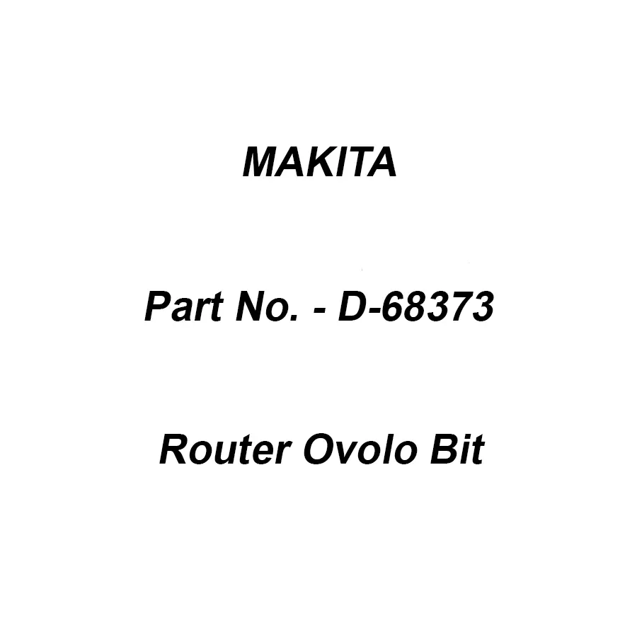 Makita Router Ovolo Bit Size 6-19-42.5 mm, Part No D-68373
