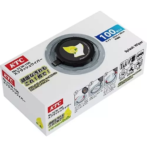 Ktc Glass/Surface Cleaning Wiper Pack Lemon Scent, YCW-100 (Pack of 100)