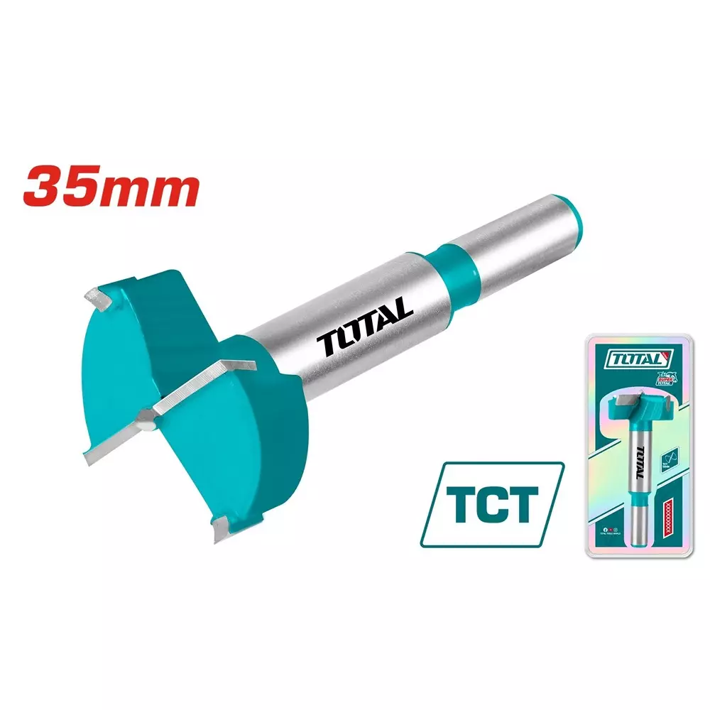 Total Forstner Drill Bit TCT Blade 35 mm Diameter, TAC180351