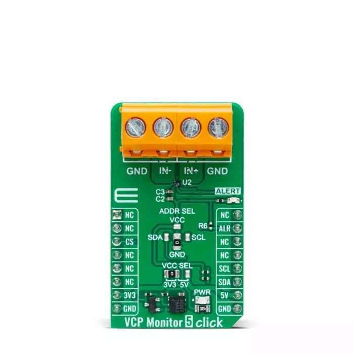 MikroElektronika VCP Monitor 5 Click Current Measurement, Voltage Measurement for INA700A for Industrial Use, MIKROE-6091