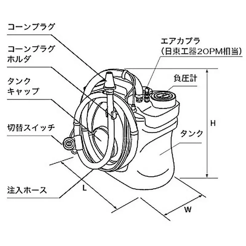 Ktc Coolant Charger 15L Tank Max-0.09 Mpa Vacuum, AE401