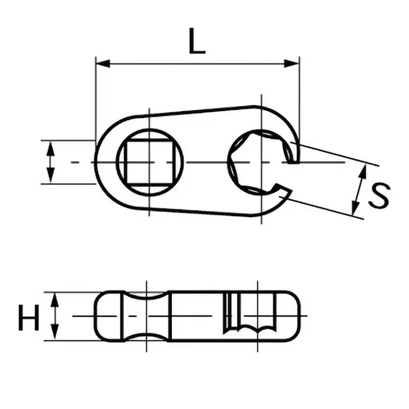 Ktc Brake Pipe Claw Foot Wrench 10 mm 40 mm Length, MZ25-10H