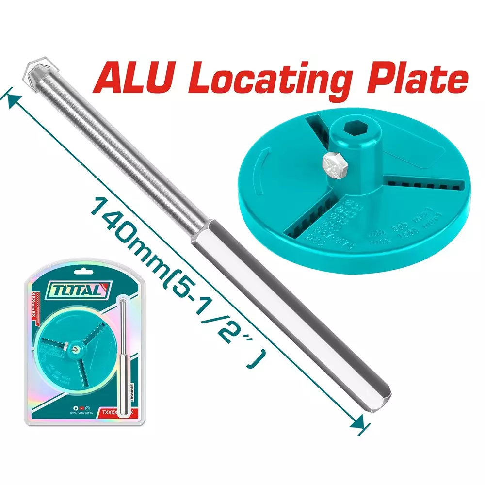 Total Arbor For Carbide Gritted Hole Saw Set 140 mm (5-1/2 inch) Length 800-1600 rpm, TAC4203