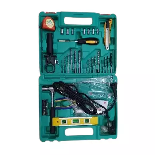 Powertex 500 W Electric Impact Drill Kit 13 mm Chuck Size and 0-2600 RPM No Load Speed, PPT-ID-13-B (With Drill Bits)