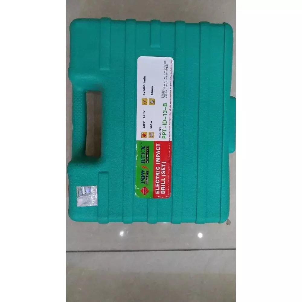 powertex-500-w-electric-impact-drill-kit-13-mm-chuck-size-and-0-2600-rpm-no-load-speed-ppt-id-13-b-with-drill-bits