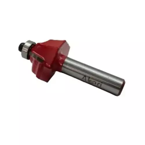 AKARI Router Thumb Mould Bit 8 mm Shank Size Red & Chrome for Routing in Wood, RB-70
