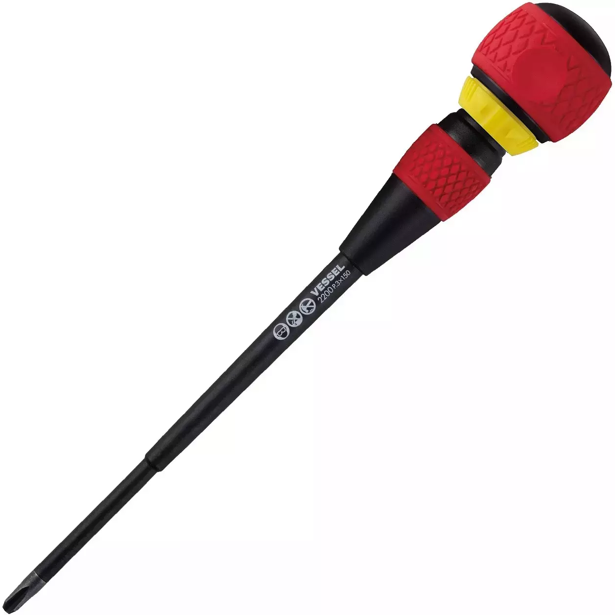 Vessel Ball Ratchet Screwdriver, 2200 +3X150