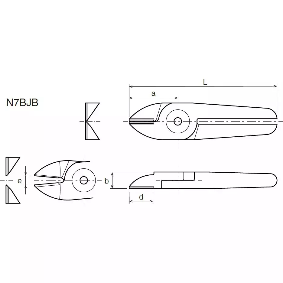 Vessel Air nipper blade (straight single-edged/carbide), N3BJB
