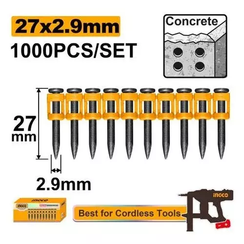 ingco-1000-pcs-continuous-firing-nails-29-mm-diameter-27-mm-length-60-steel-material-ana02271