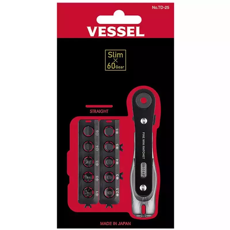 Vessel Fine mini ratchet straight type, TD-25
