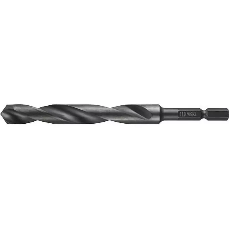 Vessel KESSAKU Drill Bit Hexagonal 125 mm Overall Length for Steel, KMD-11.0