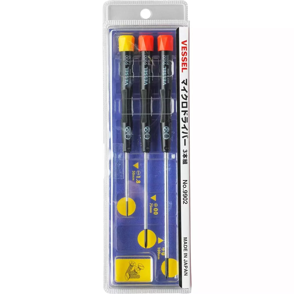 Vessel Micro Driver 3 pcs/Set, 9902