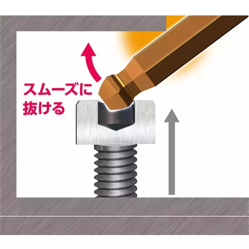Vessel Final tightening ball point wrench (long type) (inch) 8300BP-LIN, 8300BP-LIN 1/16