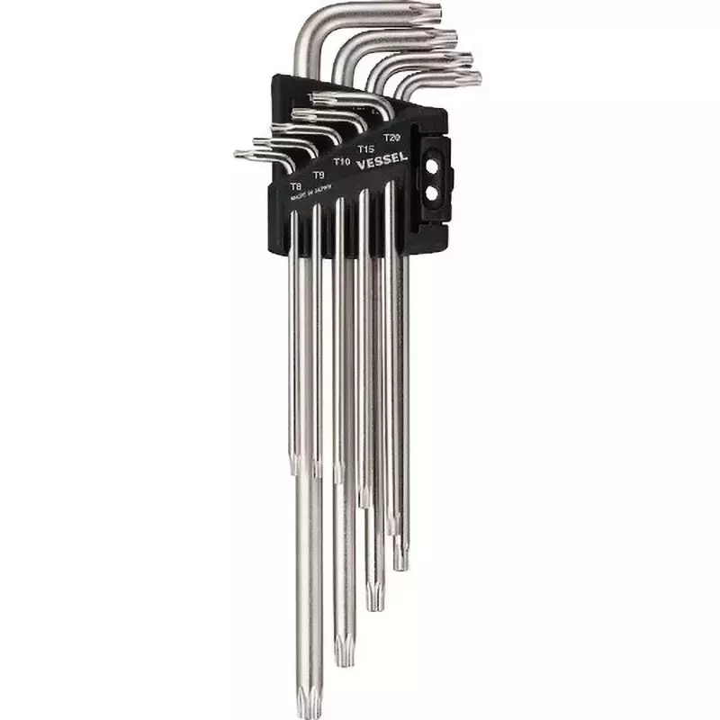 Vessel Tamper-proof L-shaped Torx Keys 9-Piece Set 8509TXH, 8509TXH