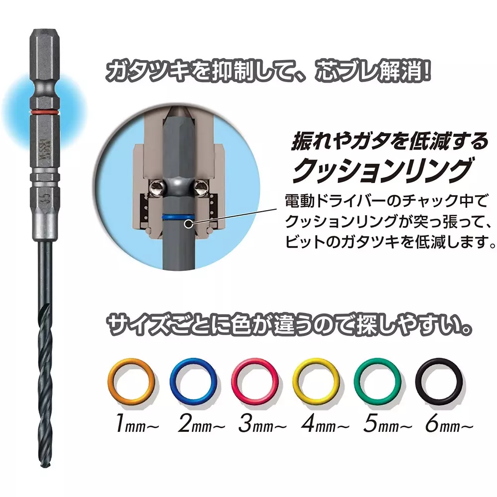 Vessel Cushion Drill Bit 120 mm Overall Length for Iron Work, AMD3S-5.0 (Set of 3 Pcs)