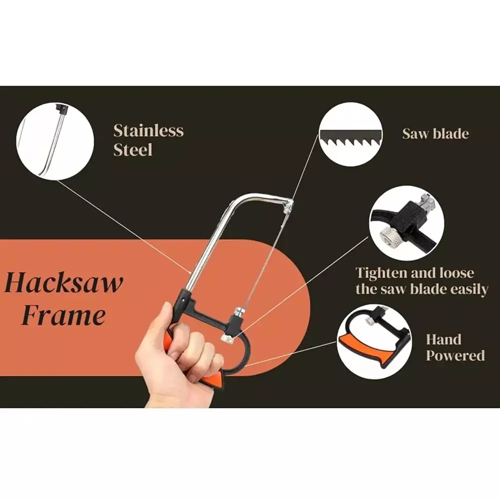 NIKTION 7 in 1 Multi Purpose Handsaw Tool Kit Alloy, Metal, Steel For Wood Cutting