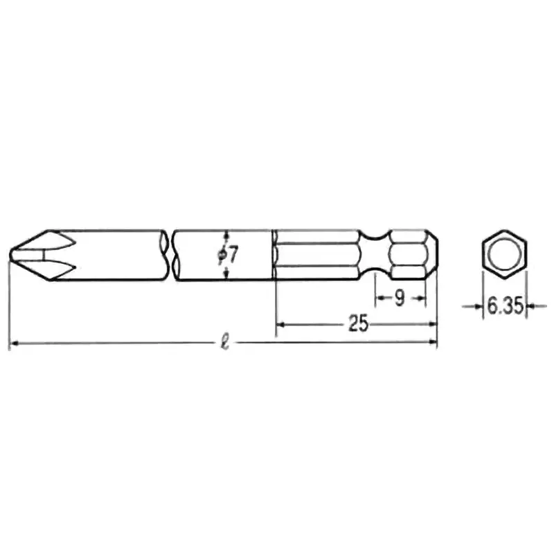Vessel Pneumatic / Electric Screwdriver Bit, B35-3-75E