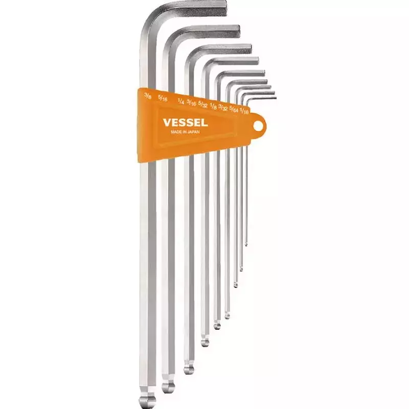 Vessel Final tightening ball point wrench (long type) (inch) 10x9 Pcs, 8309BP-LIN