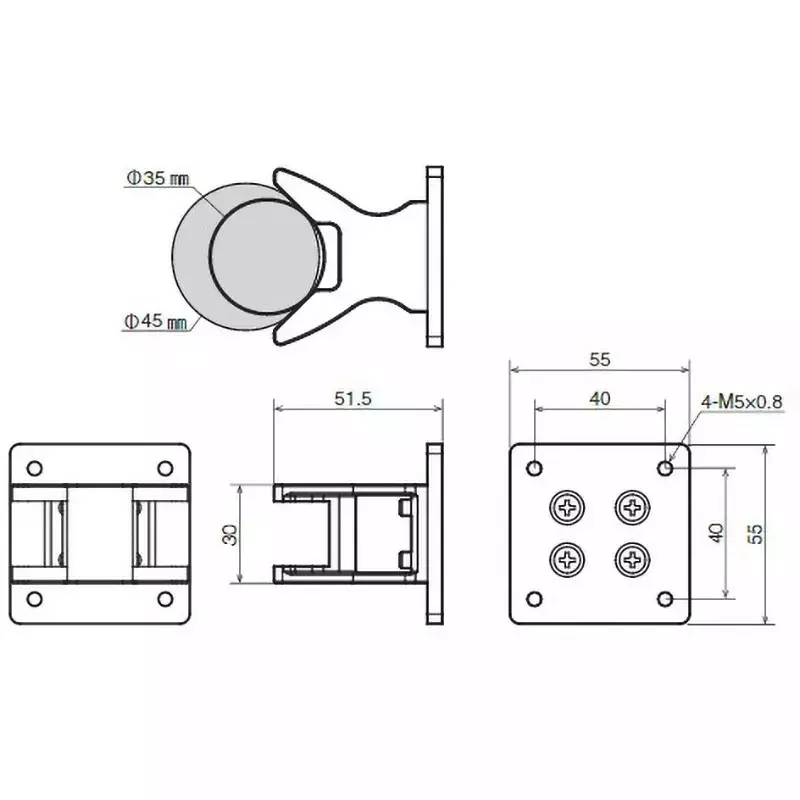Vessel Hand free arm + D type (fixed type) attachment, HFB-D