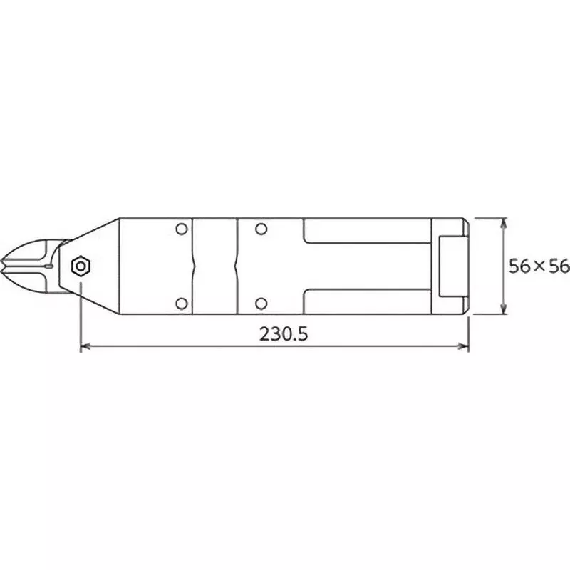 Vessel Double Acting Air Nipper Square Type 584 cm³/time Air Consumption without Round Lever, GT-NWS30
