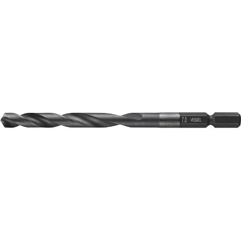 Vessel KESSAKU Drill Bit Hexagonal 109 mm Overall Length for Steel, KMD-7.0