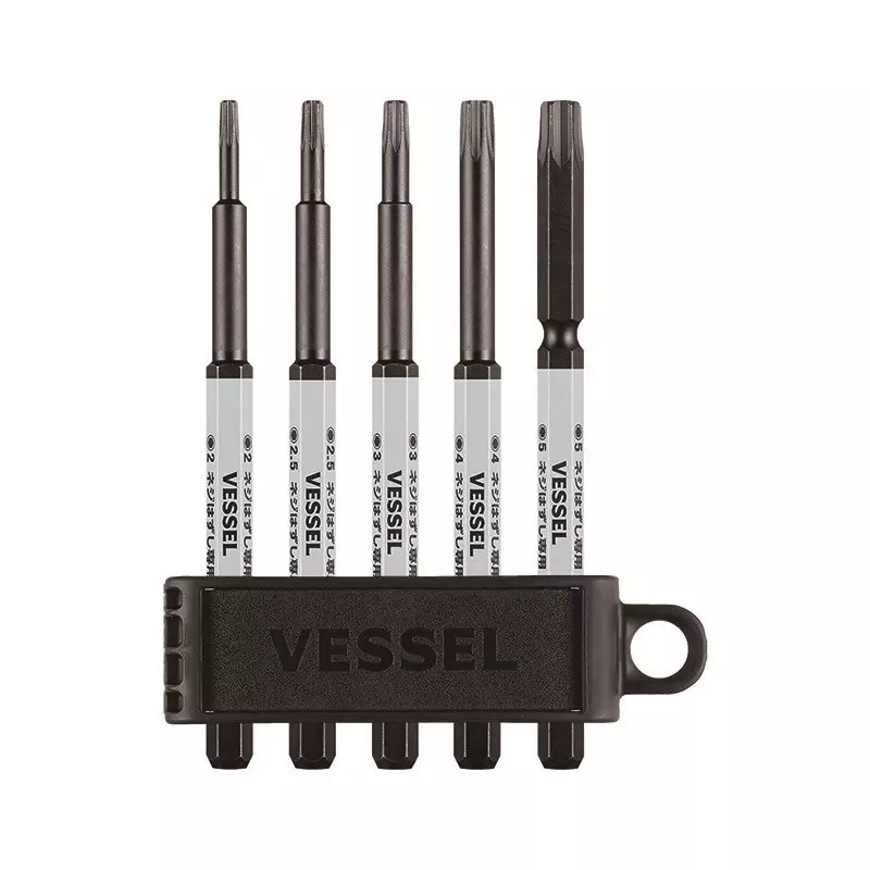 Vessel Hassel Hex Bit Set 2-5 mm, HZ5P-01 (Pack of 5 Pcs)
