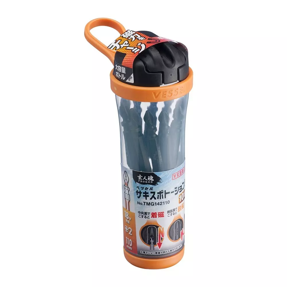 Vessel Bit Mag Bottle SAKISUBO Torsion Bits Ph No.2, TMG142110 (10 Pcs Set)