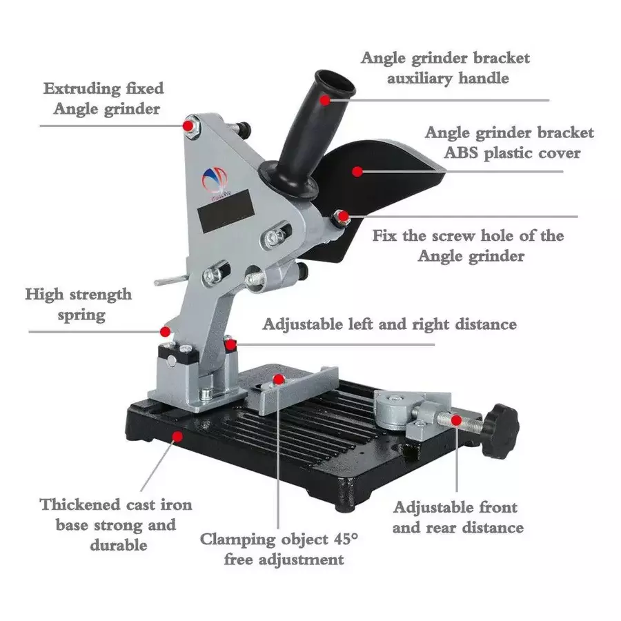 Mass Pro Angle Grinder Stand for 100/125 mm Both Size Grinder 125 mm Wheel Diameter