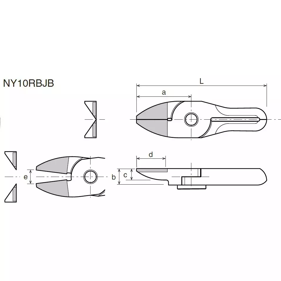 Vessel Air nipper blade (straight single-edged/carbide), NY05RBJB