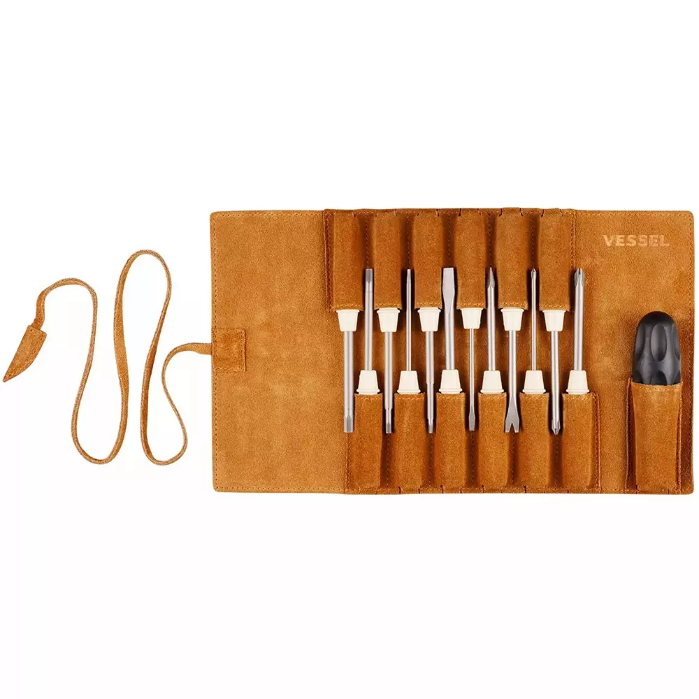 Vessel Famidra 12 Replacement Screwdriver Leather Wrap, TD-812LR