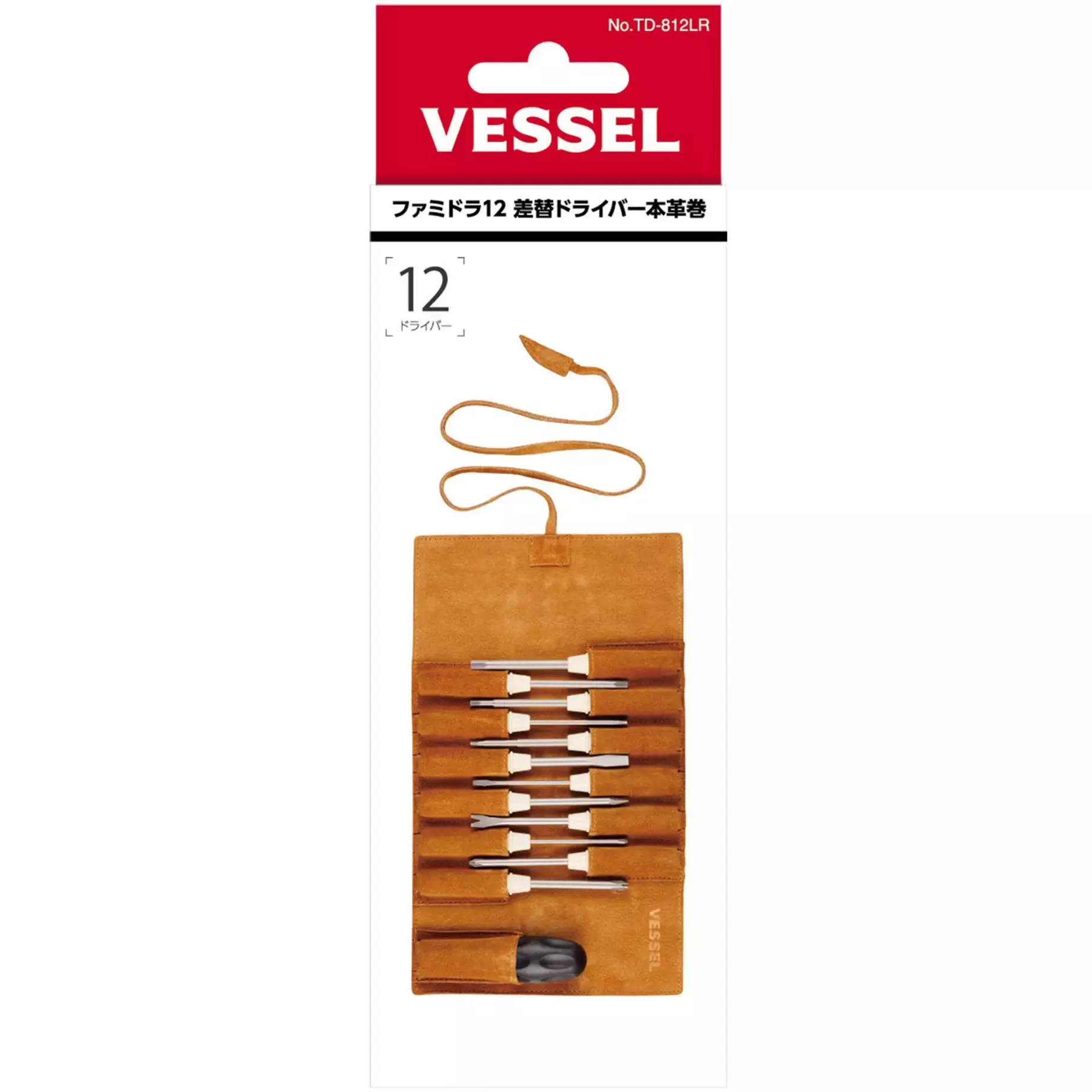 Vessel Famidra 12 Replacement Screwdriver Leather Wrap, TD-812LR
