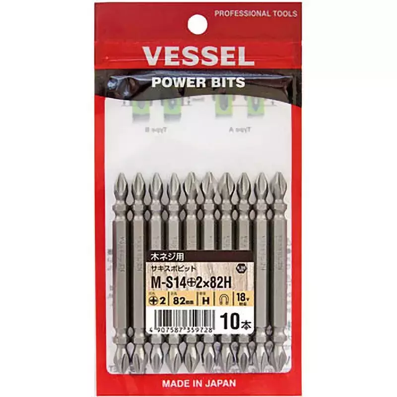 Vessel SAKISUBO Bit, for Tapping/Drill Screws, M-S14H(+)2X82 H