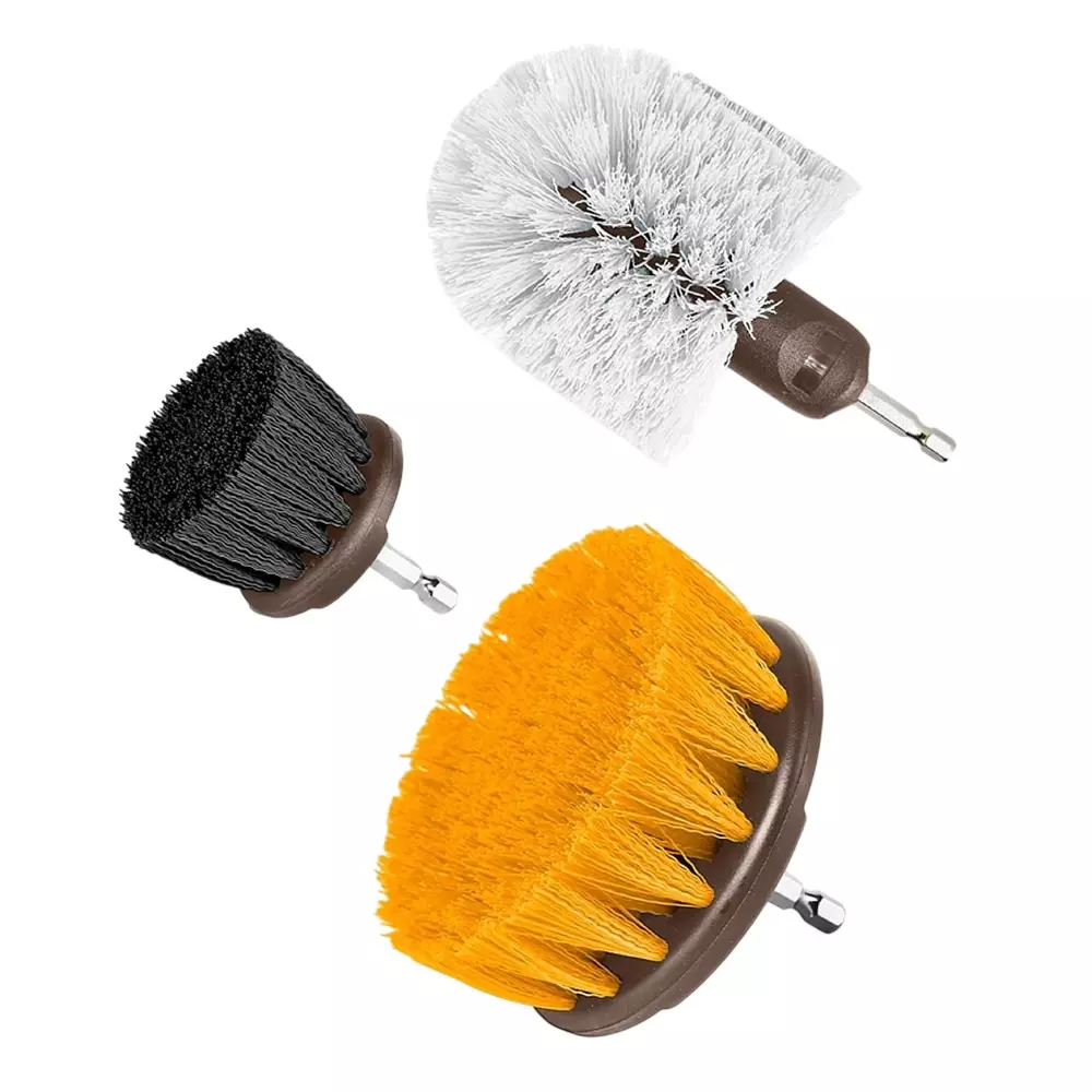Ingco 3 Pcs Multipurpose Brush Set 4 Inch (101.6 mm) Hex Shank, WCB0301