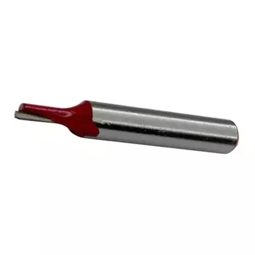 AKARI Router Trimmer Bit 6.35 mm Shank Size Red & Chrome for Routing in Wood, TB-14