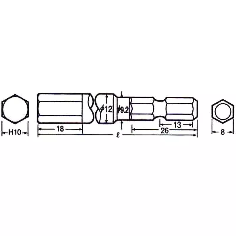 Vessel Air Screwdriver Bit, A19 å¯¾è¾º10 130 S
