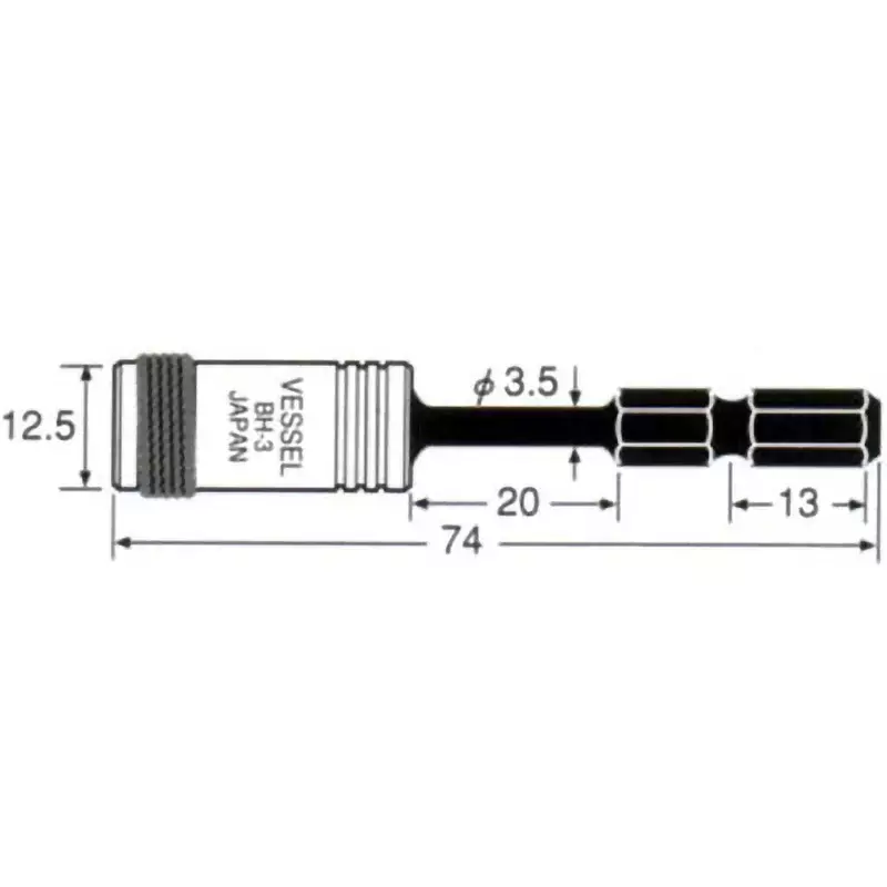 Vessel Torsion Bit Holder, BH-14