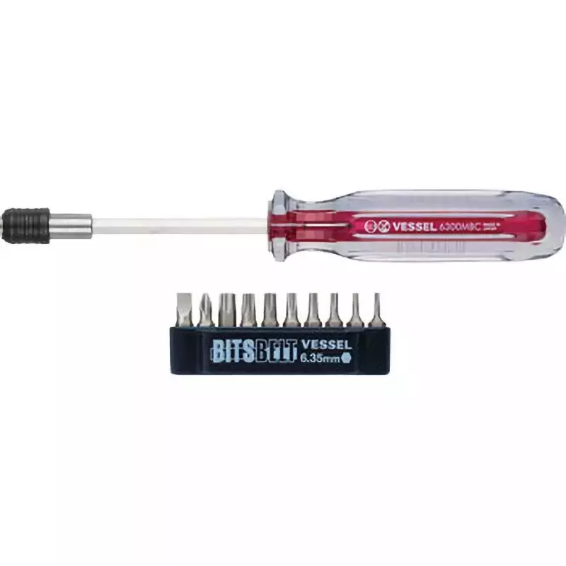 Vessel Screwdriver Set [Torx], with Changeable Bits 10 Pieces/Set, TD-6310TX